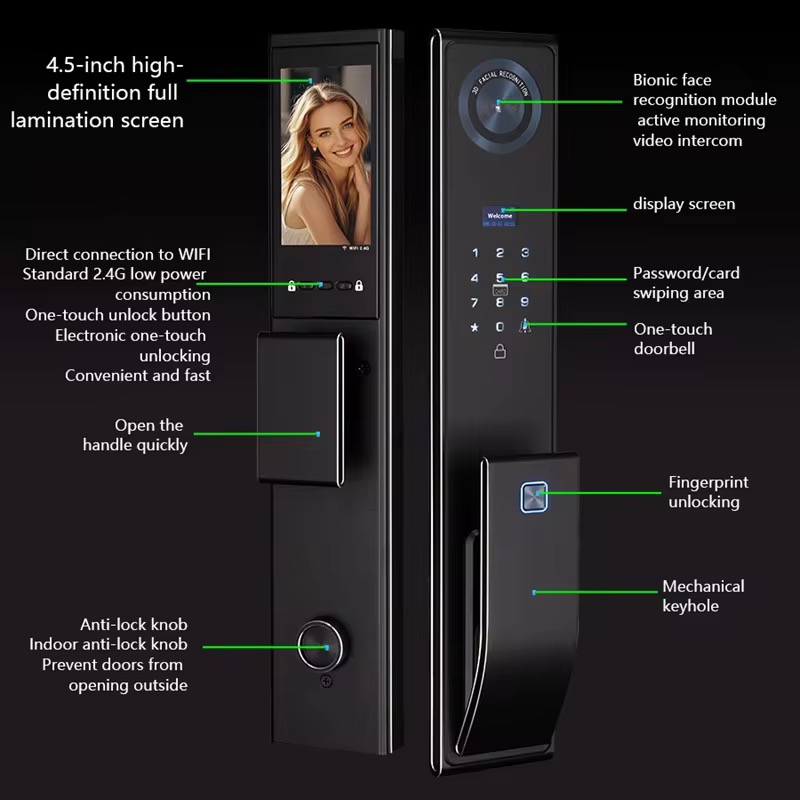 Supa Sleek Palm FaceID Tuya Smart Security Door Lock