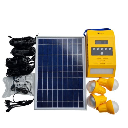 Solar Home Lighting System With FM Radio With 4pcs