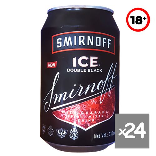 Smirnoff Ice & Guarana Black Can 440ml x 24